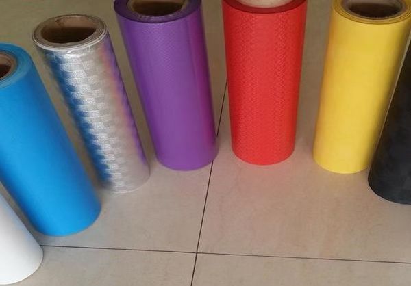 Embossed colored film