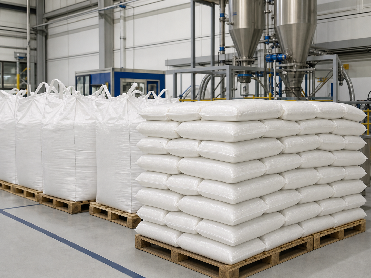 Packaged recycled polymer material prepared for dispatch